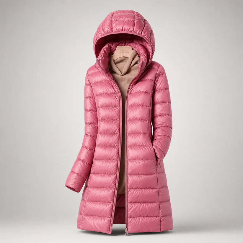 Portia | Women’s Long Sleeve Hooded Front Zip Winter Jacket