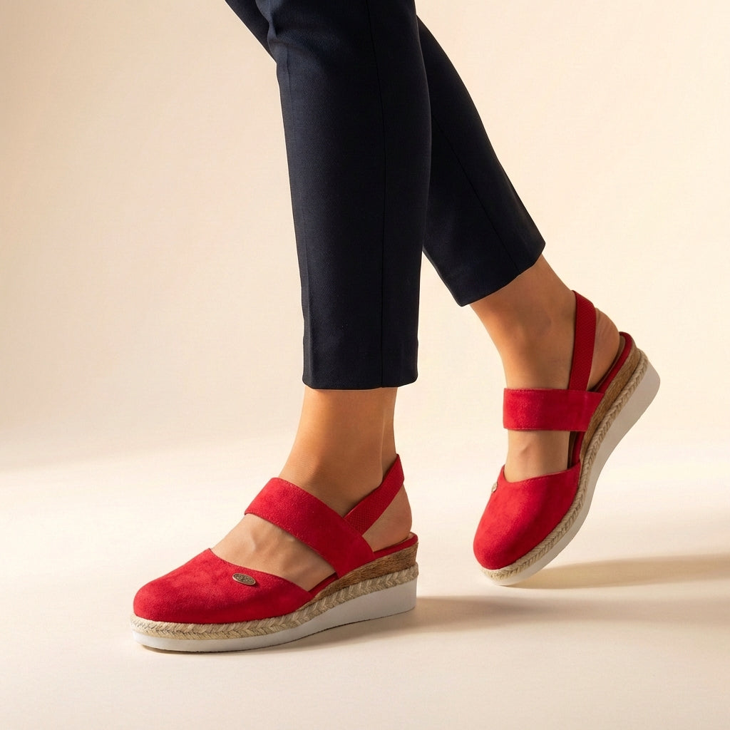 Priscilla | Women's Double Strap Platform Slip-On Sandals