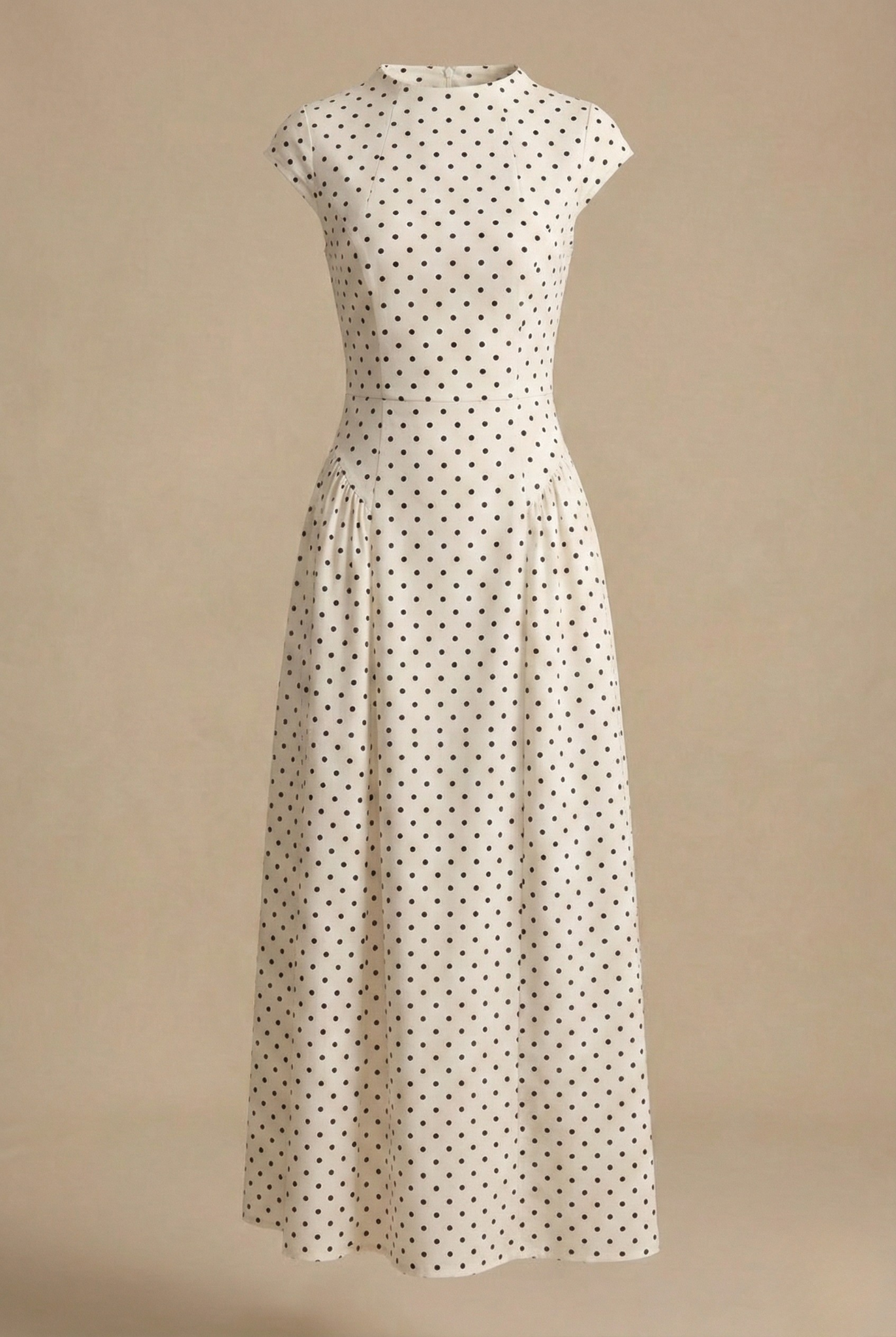 Rachel | Women's Polka Dot High Neck Wedding Guest Maxi Dress