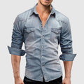 Randall | Men's Fitted Button Down Pocket Denim Shirt