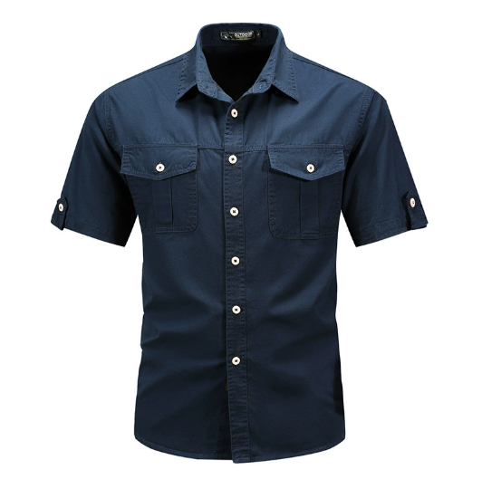 Raquel | Men's Utility Collared Short Sleeve Pocket Shirt