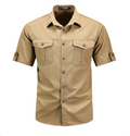 Raquel | Men's Utility Collared Short Sleeve Pocket Shirt