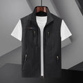 Reuben | Men's Sleeveless Zip Up Cargo Pockets Vest