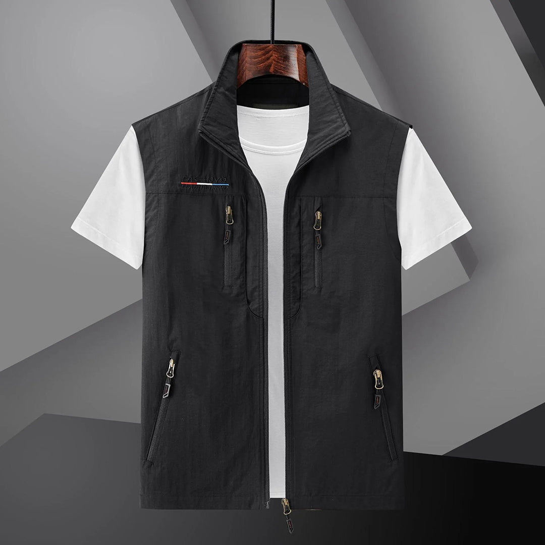 Reuben | Men's Sleeveless Zip Up Cargo Pockets Vest