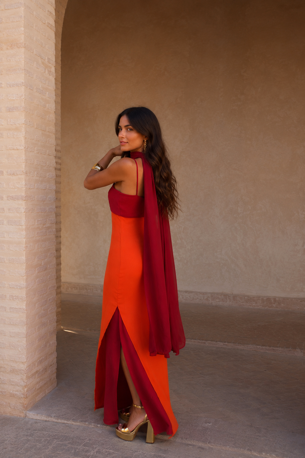 Rhiannon | Women’s High Slit Square Neck Sleeveless Maxi Dress