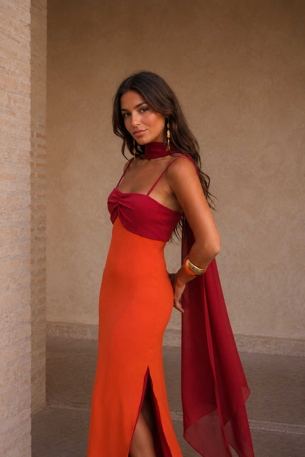 Rhiannon | Women’s High Slit Square Neck Sleeveless Maxi Dress