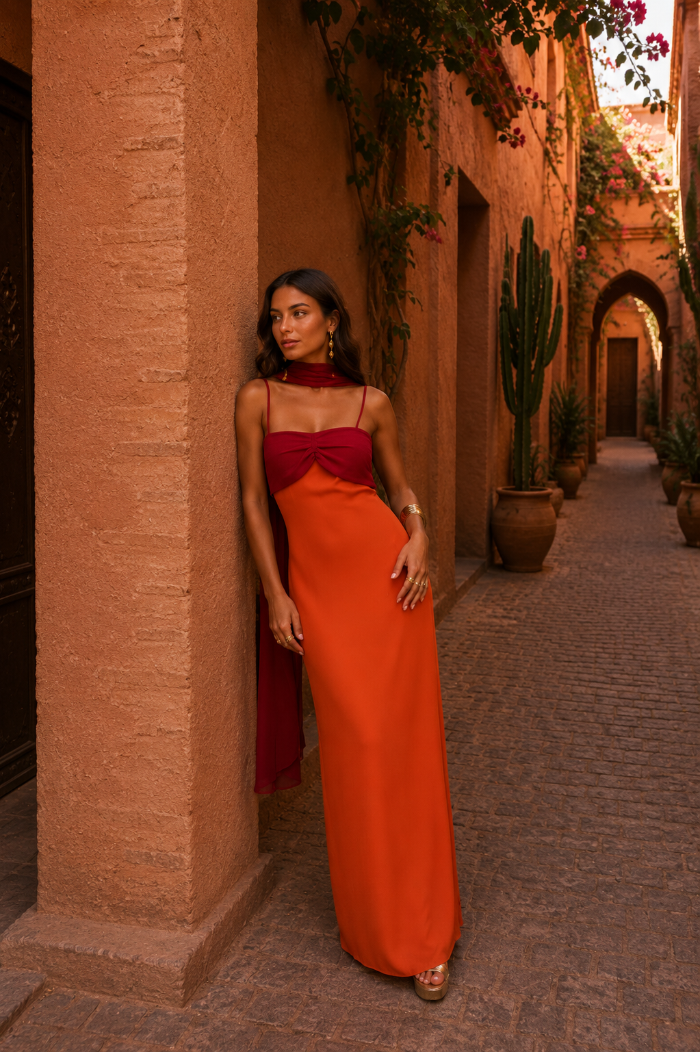 Rhiannon | Women’s High Slit Square Neck Sleeveless Maxi Dress