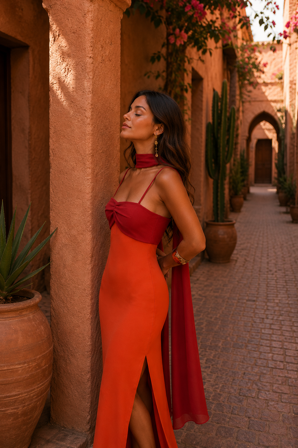 Rhiannon | Women’s High Slit Square Neck Sleeveless Maxi Dress