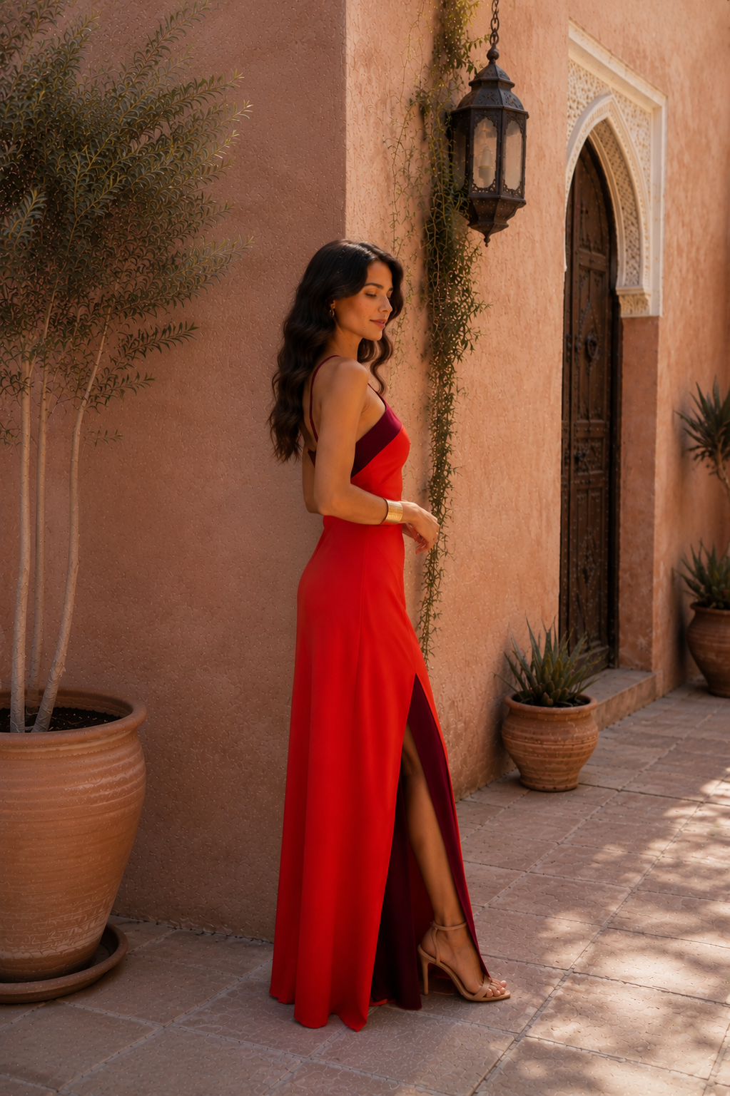 Rosalind | Women’s Sleeveless Halter Neck High Slit Maxi Dress