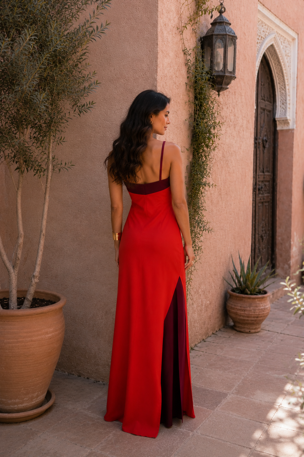 Rosalind | Women’s Sleeveless Halter Neck High Slit Maxi Dress