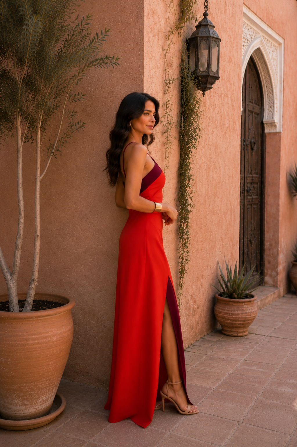 Rosalind | Women’s Sleeveless Halter Neck High Slit Maxi Dress