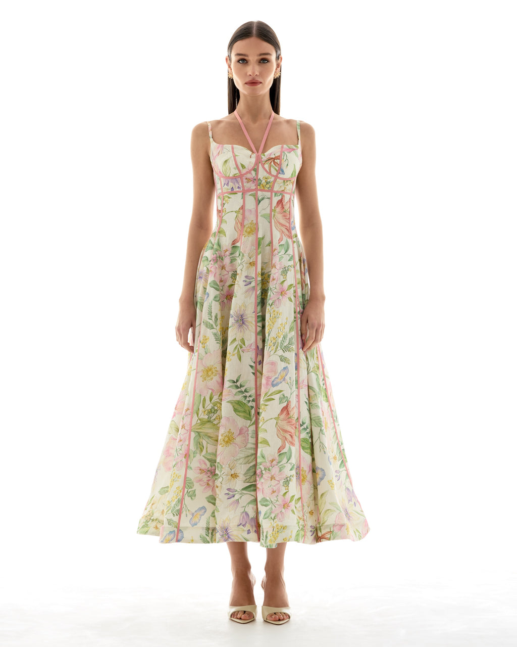 Rosanna | Women’s Open Back Floral Sleeveless Midi Dress