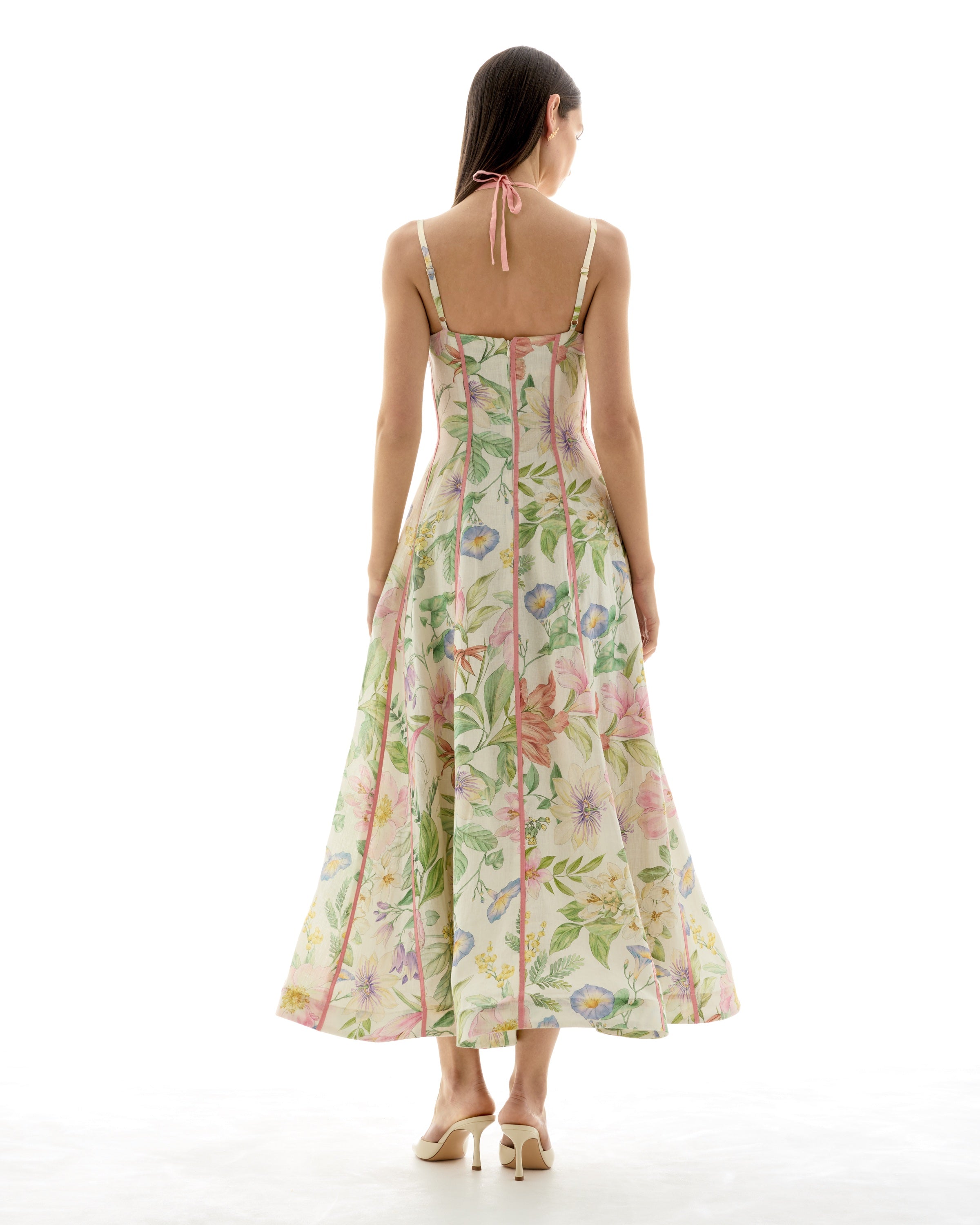 Rosanna | Women’s Open Back Floral Sleeveless Midi Dress