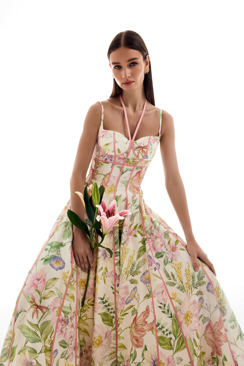 Rosanna | Women’s Open Back Floral Sleeveless Midi Dress