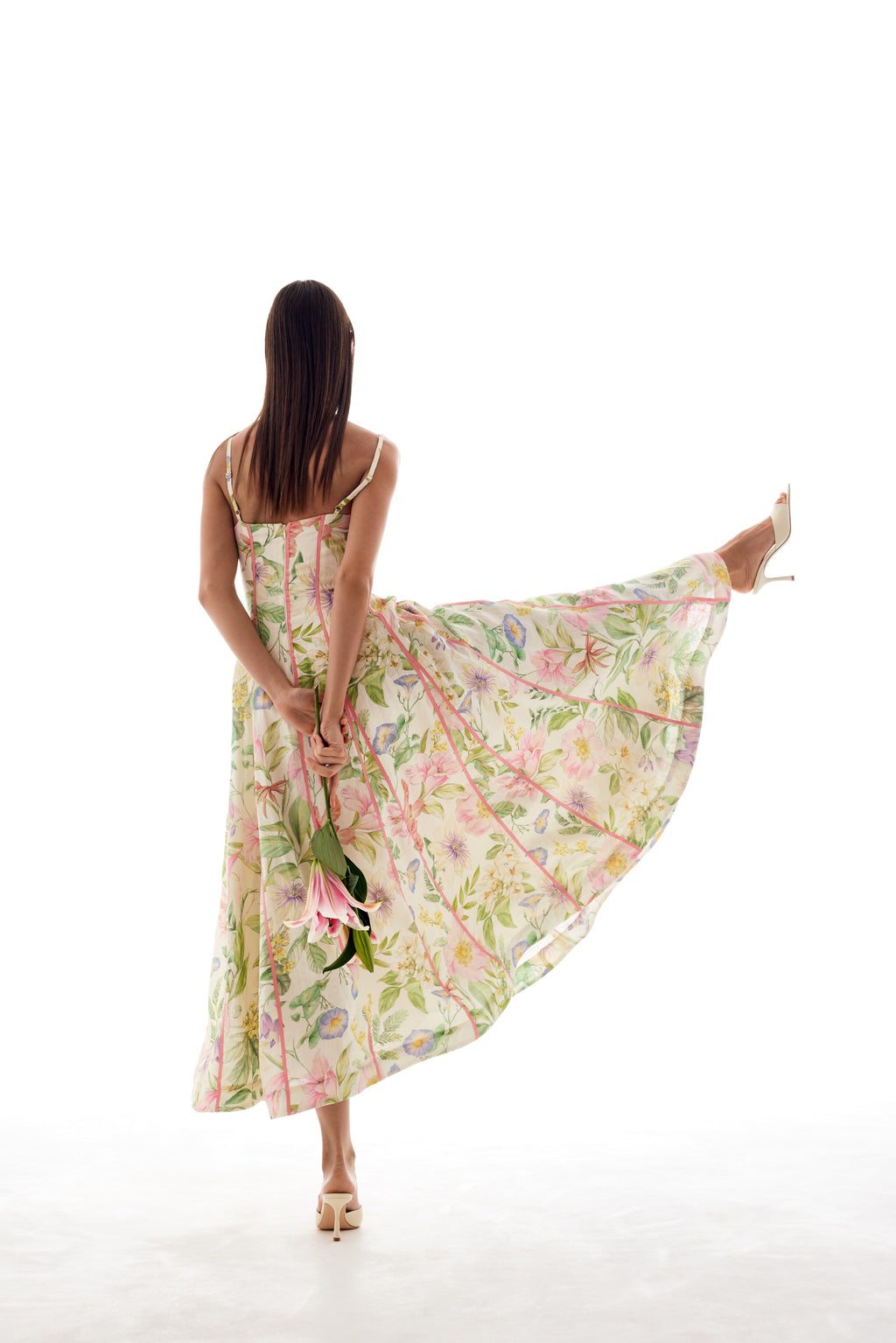 Rosanna | Women’s Open Back Floral Sleeveless Midi Dress