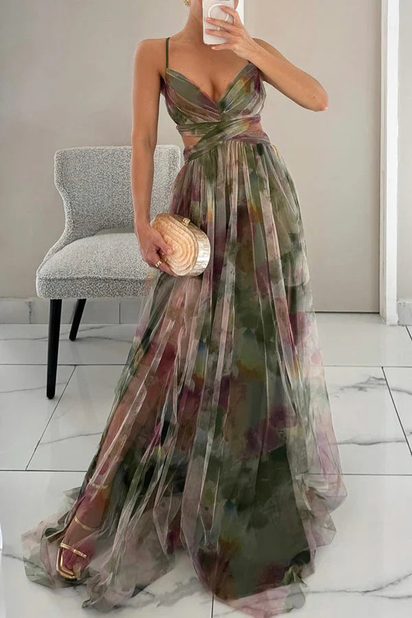 Ruby | Women’s Floral Print Sleeveless Grad Maxi Dress