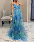 Ruby | Women’s Floral Print Sleeveless Grad Maxi Dress