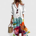 Sarah | Women’s V Neck Boho Printed Maxi Dress