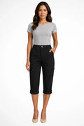 Sharmaine | Women’s Mid Rise Straight Leg Utility Cargo Trousers