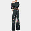 Sinead | Women’s Asymmetrical One Shoulder Belted Wide Leg Jumpsuit
