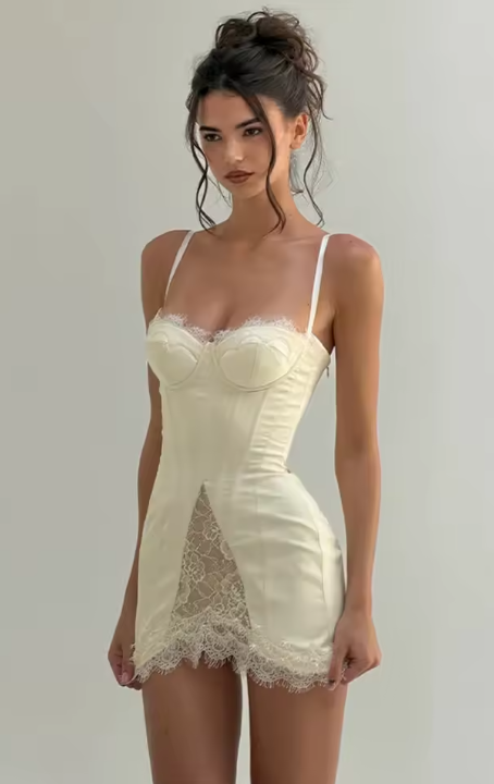 Susan | Women’s Sleeveless Sweetheart Neck Corset Mini Dress