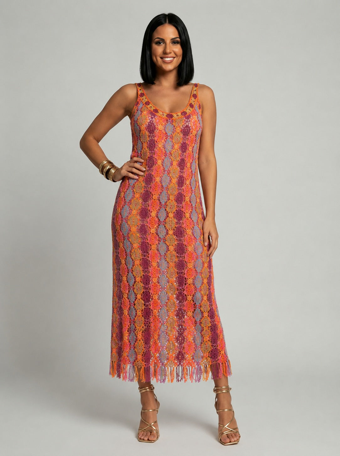 Sylvia | Women’s Scoop Neck Sleeveless Flowy Midi Dress
