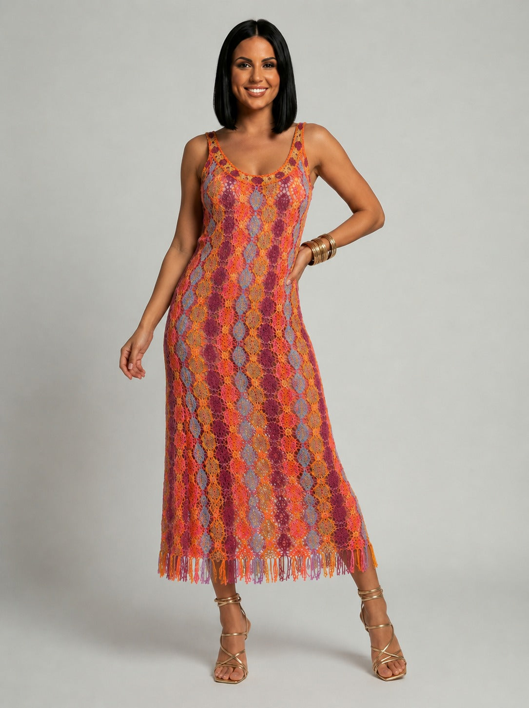 Sylvia | Women’s Scoop Neck Sleeveless Flowy Midi Dress