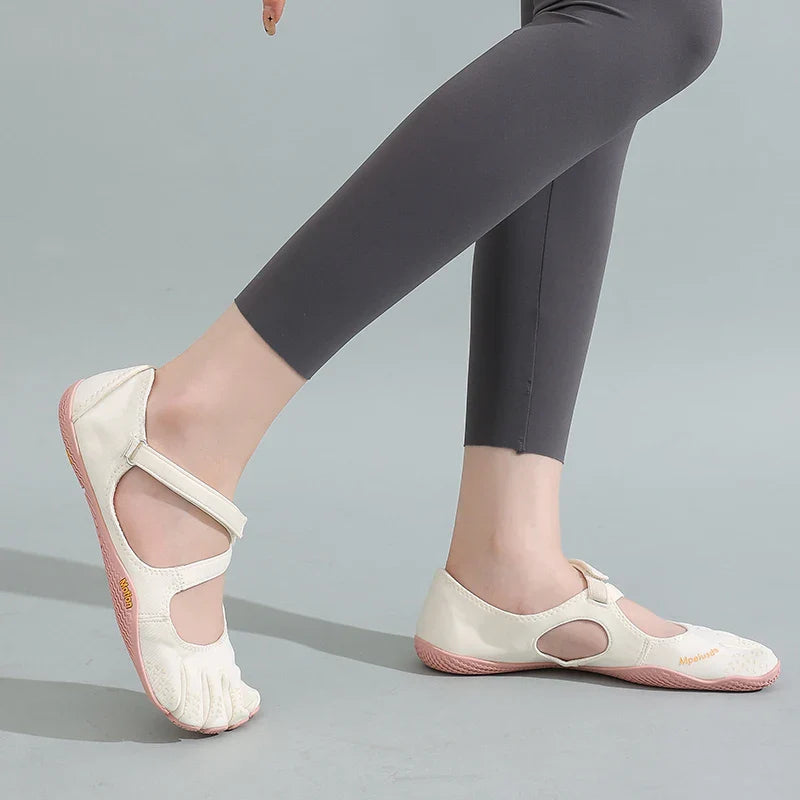 Tracey | Women's Five Toe Barefoot Strappy Slip On Cut Out Shoes