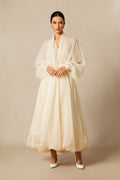 Veronica | Women’s Flowy Long Sleeve V Neck Wedding Guest Dress
