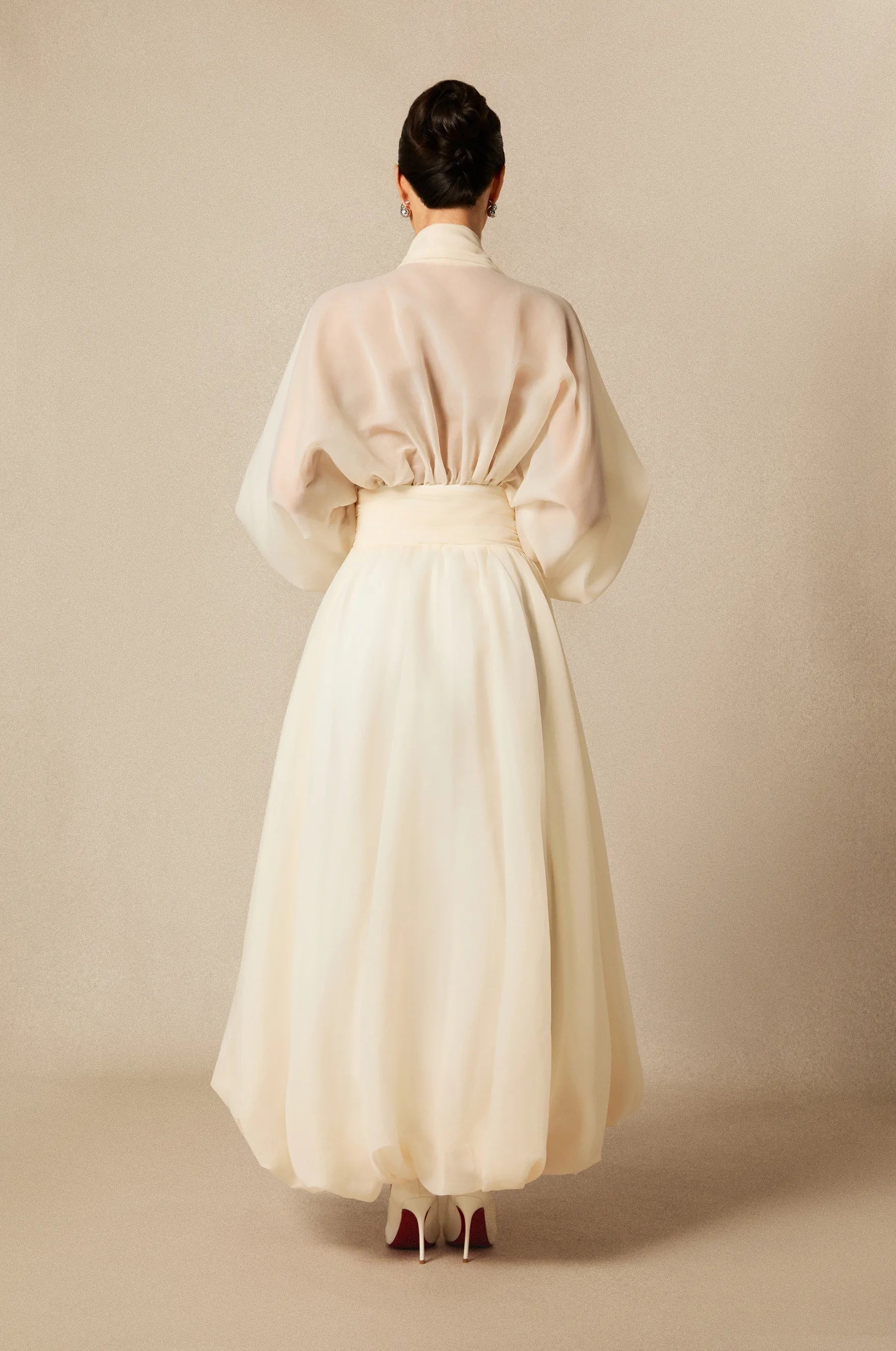 Veronica | Women’s Flowy Long Sleeve V Neck Wedding Guest Dress