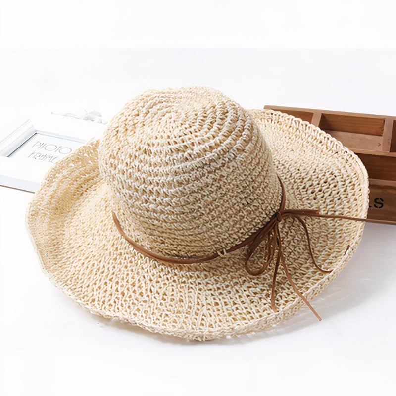 Yvonne | Women's Bow Detail Wide Brim Summer Sun Hat
