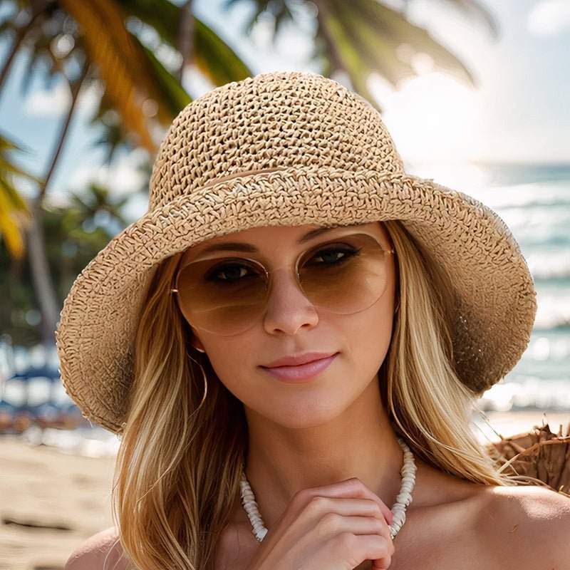 Yvonne | Women's Bow Detail Wide Brim Summer Sun Hat