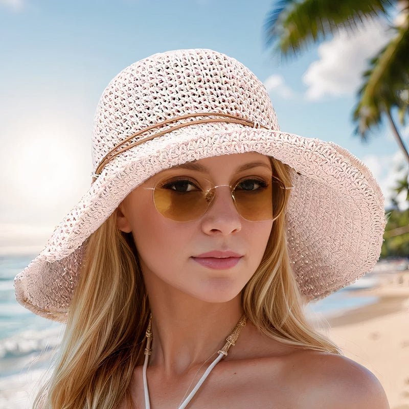 Yvonne | Women's Bow Detail Wide Brim Summer Sun Hat