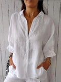 Zuzanna | Women’s Long Sleeve Pointed Collar Button Front Shirt