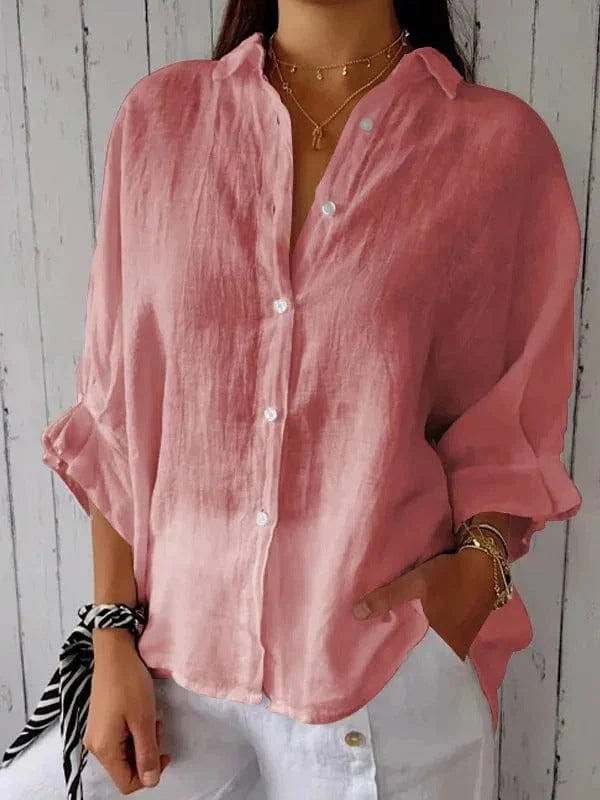 Zuzanna | Women’s Long Sleeve Pointed Collar Button Front Shirt
